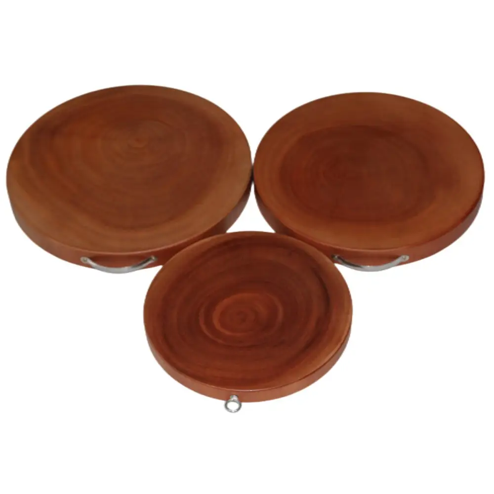YES4HOMES 3 Natural Hardwood Hygienic Kitchen Cutting Wooden Chopping Board Round - Home & Garden > Kitchenware
