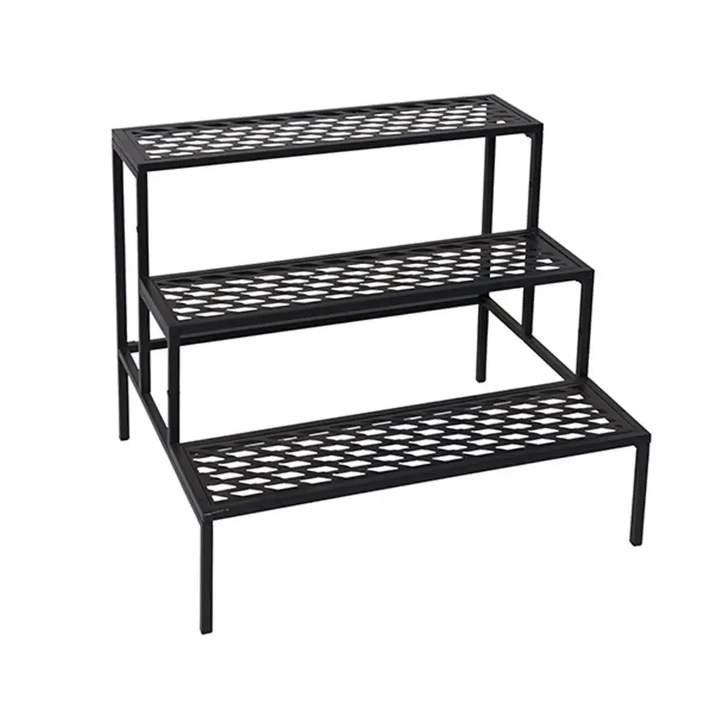YES4HOMES 3 Tier Metal Plant Stand Flower Pot Planter Garden Display Rack Balcony Shelf - Home & Garden > Decor