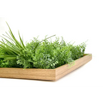 YES4HOMES 3D Green Artificial Plants Wall Panel Flower Wall With Frame Vertical Garden UV Resistant 50X100CM - Home &