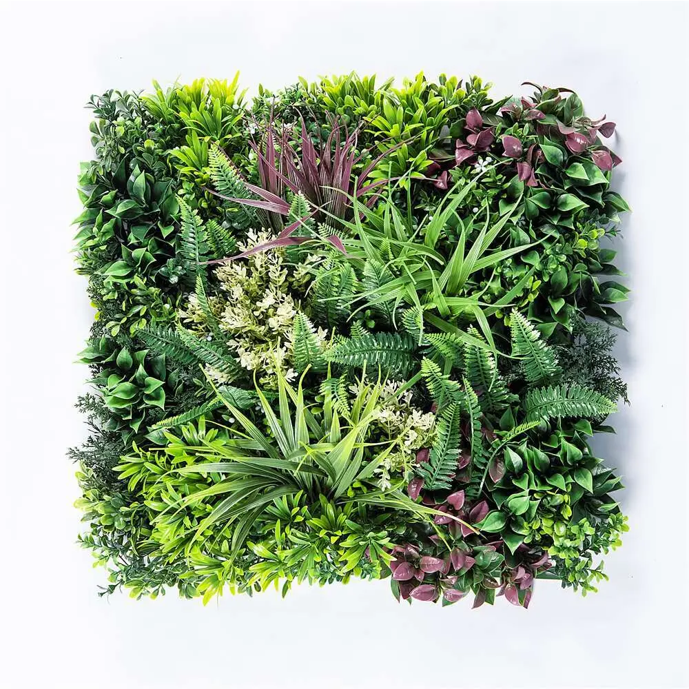 YES4HOMES 4 Artificial Plant Wall Grass Panels Vertical Garden Foliage Tile Fence 50X50 CM - Home & Garden > Artificial