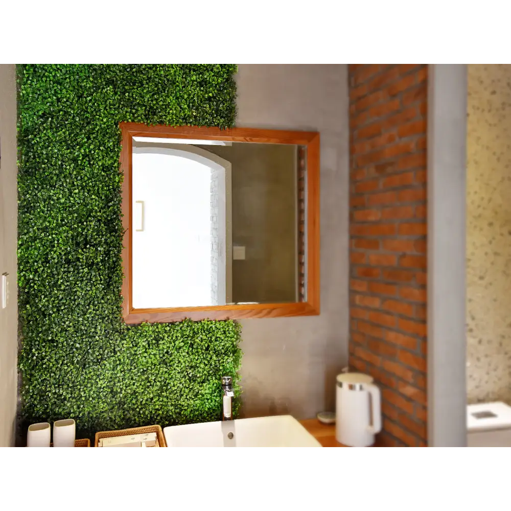 YES4HOMES 4 x Artificial Plant Wall Grass Panels Vertical Garden Tile Fence 50X50CM Green - Home & Garden > Artificial