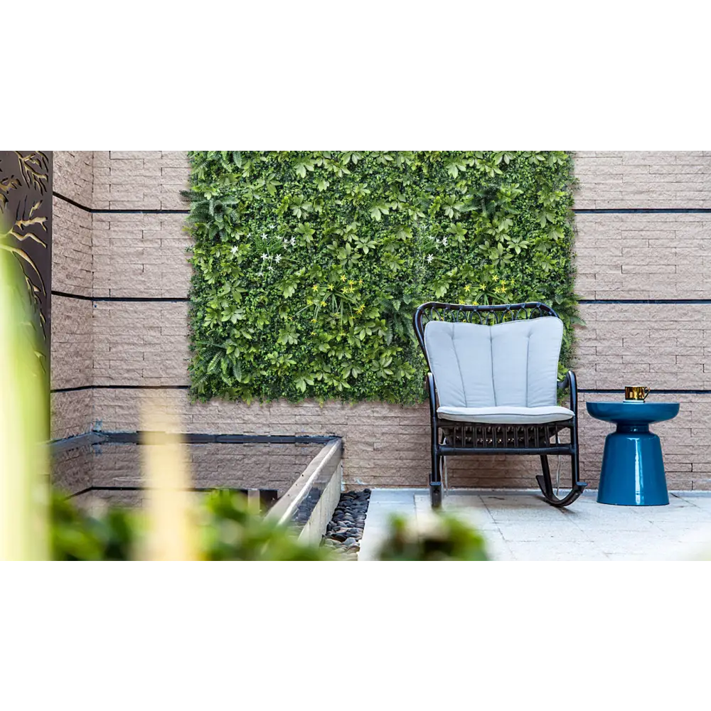 YES4HOMES 5 SQM Artificial Plant Wall Grass Panels Vertical Garden Foliage Tile Fence 1X1M Green - Home & Garden >