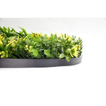 YES4HOMES Artificial Green Wall Plant Panel Disc Garden Flower Art 100cm Grassy UV Resistant-Fireworks Black Frame
