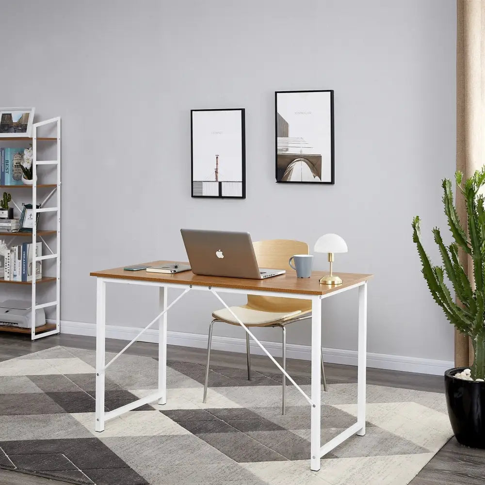 YES4HOMES Computer Desk Sturdy Home Office Gaming Desk for Laptop Modern Simple Style Table Multipurpose Workstation