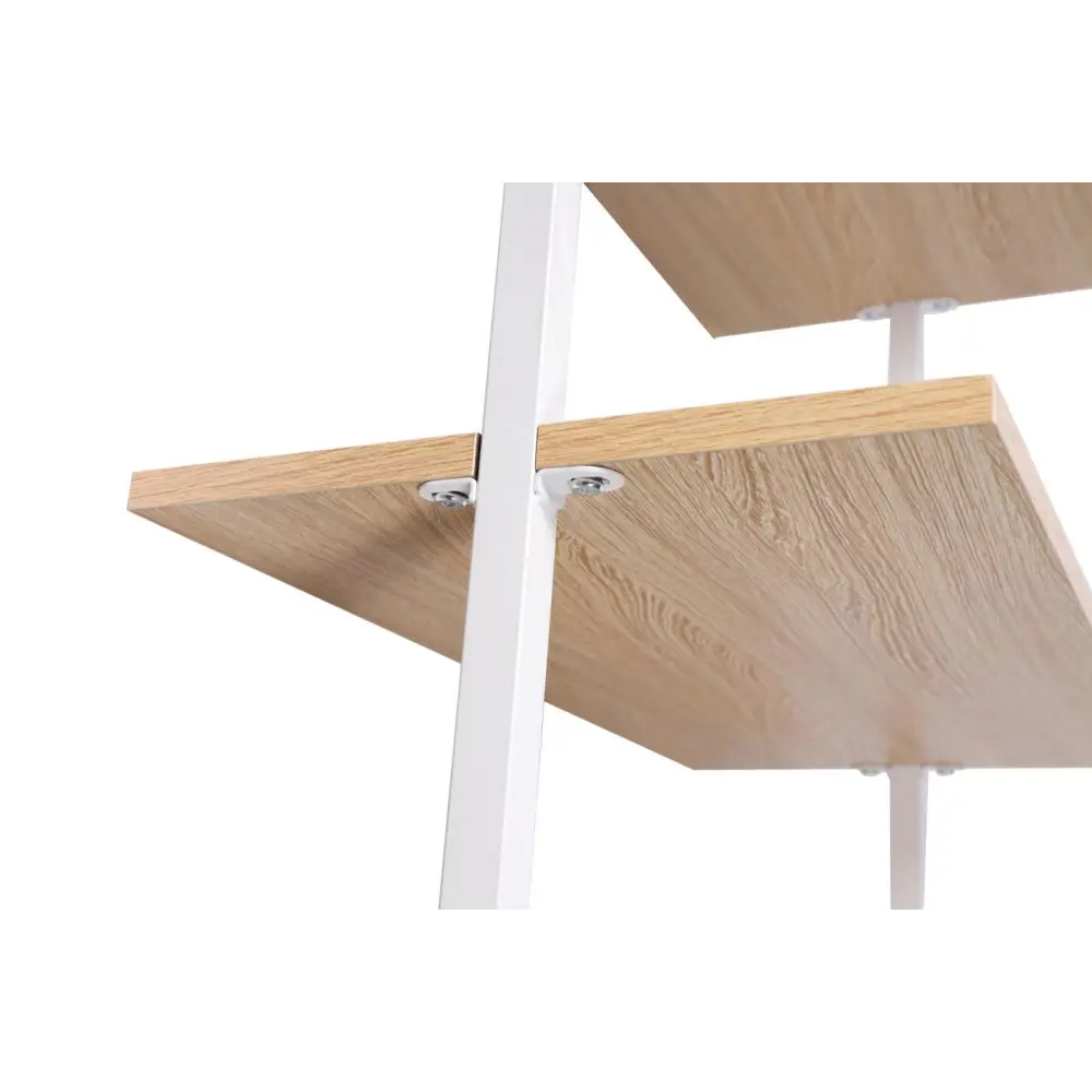 YES4HOMES Industrial Ladder Shelf Wood Wall-Mounted Bookcase Storage Rack Shelves Display - Furniture > Living Room