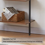 YES4HOMES Industrial Ladder Shelf Wood Wall-Mounted Bookcase Storage Rack Shelves Display - Furniture > Living Room