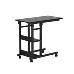 YES4HOMES Side Table with Storage Shelves Height Adjustable Sofa Couch Coffee End Table Bedside Table Laptop Desk
