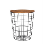 YES4HOMES Vintage Round Coffee Tables Set of 2 Side Tables Robust Steel Frame for Living Room Bedroom Rustic Brown