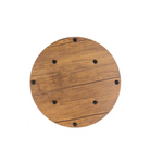 YES4HOMES Vintage Round Coffee Tables Set of 2 Side Tables Robust Steel Frame for Living Room Bedroom Rustic Brown