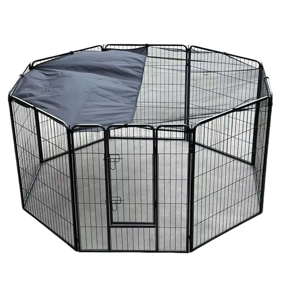 YES4PETS 100 cm Heavy Duty Pet Dog Cat Puppy Rabbit Exercise Playpen Fence With Cover - Pet Care > Dog Supplies > Dog