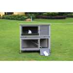 YES4PETS 110cm XL Double Storey Rabbit Hutch Guinea Pig Cage Ferret Cat cage W Wheel & Pull Out Tray - Pet Care > Coops