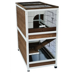 YES4PETS 118 cm XL Double Storey Rabbit Hutch Guinea Pig Cat Cage Ferret cage Cat W Pull Out Tray - Pet Care > Coops &