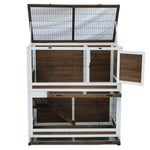 YES4PETS 118 cm XL Double Storey Rabbit Hutch Guinea Pig Cat Cage Ferret cage Cat W Pull Out Tray - Pet Care > Coops &