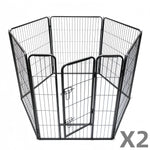 YES4PETS 12 Panels 100 cm Heavy Duty Pet Dog Cat Puppy Rabbit Exercise Playpen Fence Extension - Pet Care > Dog