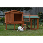 YES4PETS 146cm Rabbit Hutch Metal Run Wooden Cage Guinea Pig Cage House - Pet Care > Coops & Hutches > Small Animal