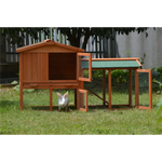 YES4PETS 146cm Rabbit Hutch Metal Run Wooden Cage Guinea Pig Cage House - Pet Care > Coops & Hutches > Small Animal