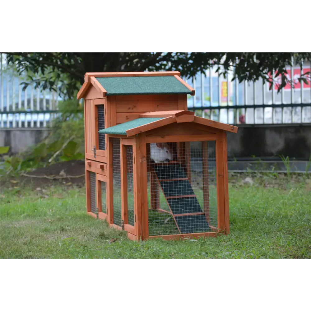 YES4PETS 146cm Rabbit Hutch Metal Run Wooden Cage Guinea Pig Cage House - Pet Care > Coops & Hutches > Small Animal