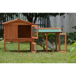 YES4PETS 146cm Rabbit Hutch Metal Run Wooden Cage Guinea Pig Cage House - Pet Care > Coops & Hutches > Small Animal