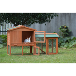 YES4PETS 146cm Rabbit Hutch Metal Run Wooden Cage Guinea Pig Cage House - Pet Care > Coops & Hutches > Small Animal
