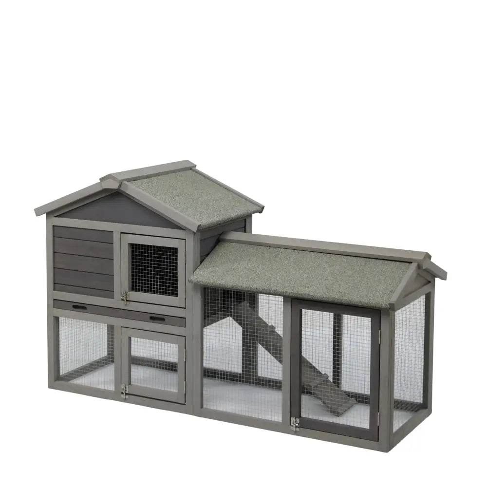 YES4PETS 148cm Rabbit Hutch Quail Run Wooden Cage Guinea Pig Cage House - Pet Care > Coops & Hutches > Small Animal