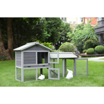 YES4PETS 148cm Rabbit Hutch Quail Run Wooden Cage Guinea Pig Cage House - Pet Care > Coops & Hutches > Small Animal