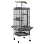 YES4PETS 153 cm Large Bird Budgie Cage Parrot Aviary With Metal Tray and Wheel - Pet Care > Bird > Bird Cages & Stands