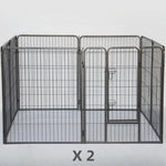 YES4PETS 16 Panels 100 cm Heavy Duty Pet Dog Cat Puppy Rabbit Exercise Playpen Fence - Pet Care > Dog Supplies > Dog