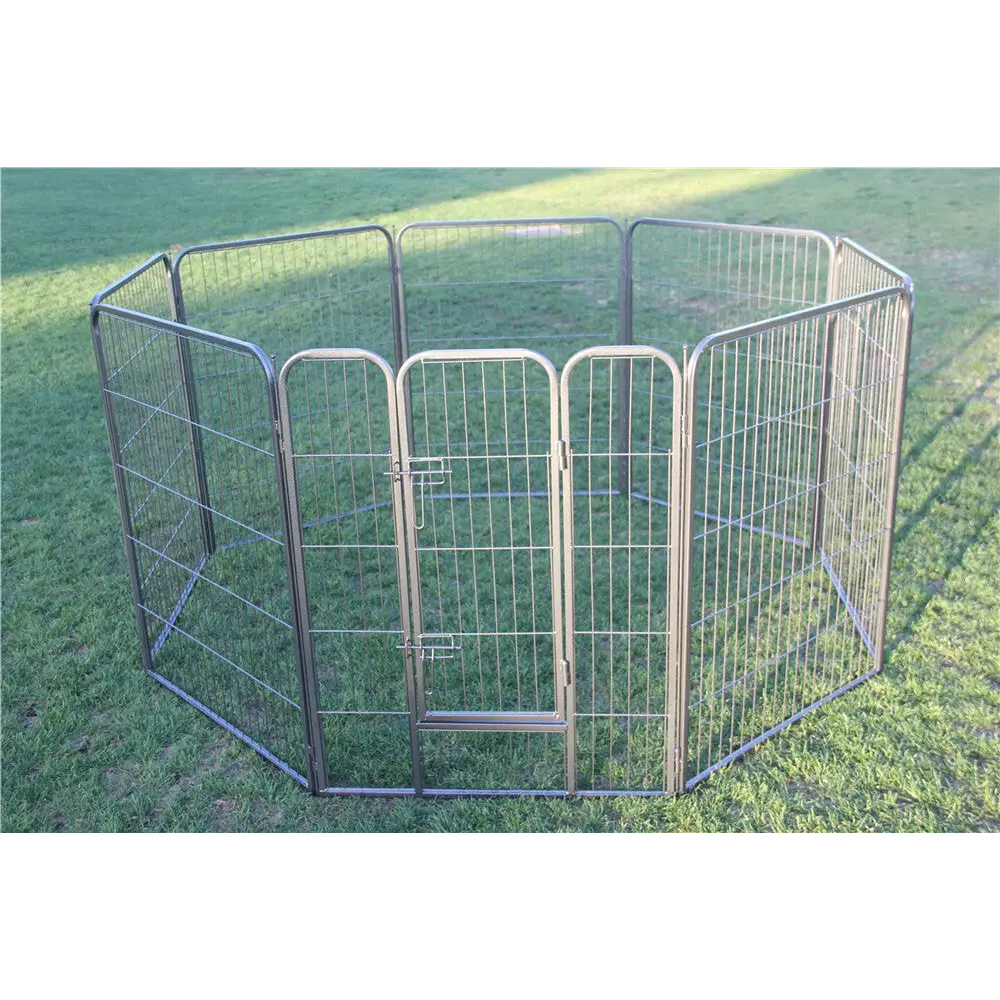 YES4PETS 16 Panels 100 cm Heavy Duty Pet Dog Cat Puppy Rabbit Exercise Playpen Fence - Pet Care > Dog Supplies > Dog