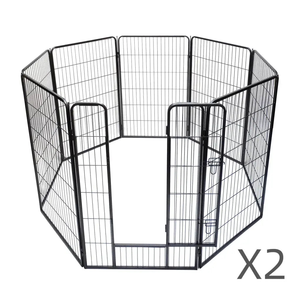 YES4PETS 16 Panels 120 cm Heavy Duty Pet Dog Cat Rabbit Exercise Playpen Puppy Rabbit Fence - Pet Care > Dog Supplies >