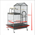 YES4PETS 160cm XL Bird Cage Pet Parrot Aviary Perch Castor Wheels - Pet Care > Bird > Bird Cages & Stands