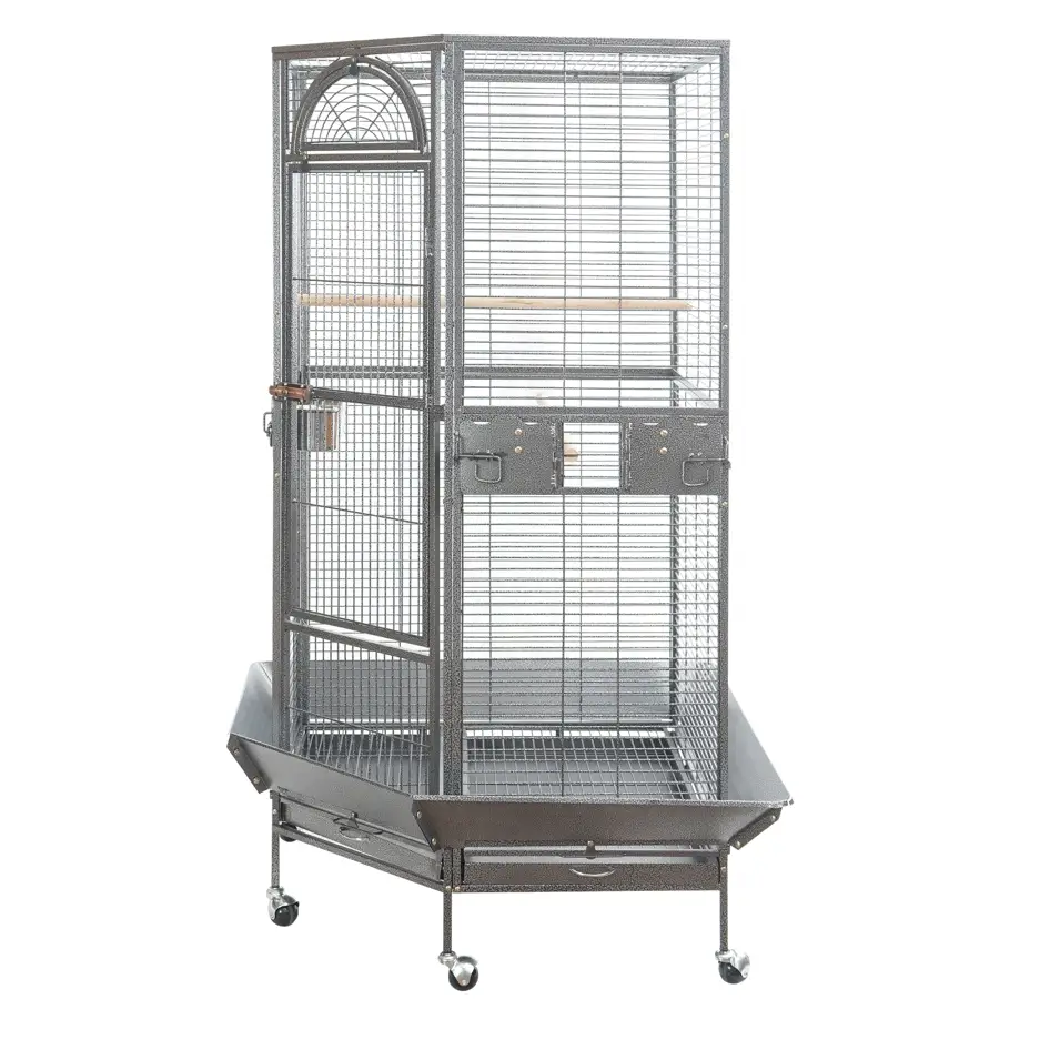 YES4PETS 161 cm XL Corner Bird Cage Pet Parrot Aviary Perch Castor Wheel - Pet Care > Bird > Bird Cages & Stands