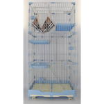YES4PETS 179 cm Blue Pet 4 Level Cat Cage House With Litter Tray & Wheel 82x57x179 CM - Pet Care > Coops & Hutches >