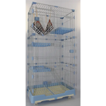 YES4PETS 179 cm Blue Pet 4 Level Cat Cage House With Litter Tray & Wheel 82x57x179 CM - Pet Care > Coops & Hutches >