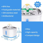 YES4PETS 2.5L Automatic Electric Pet Water Fountain Dog Cat Water Feeder Bowl Dispenser - Pet Care > Dog Supplies > Dog