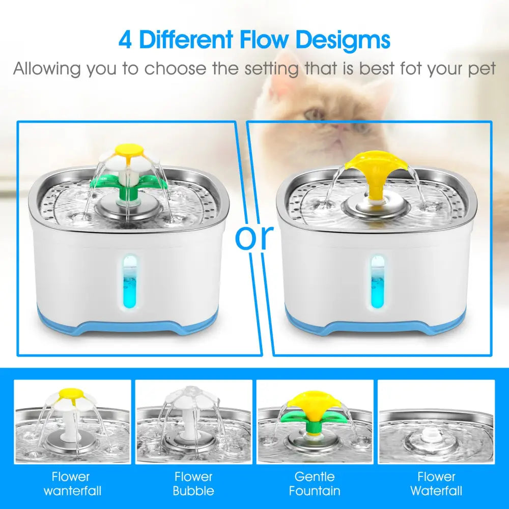 YES4PETS 2.5L Automatic Electric Pet Water Fountain Dog Cat Water Feeder Bowl Dispenser - Pet Care > Dog Supplies > Dog