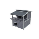 YES4PETS 2 Story Cat Shelter Condo with Escape Door Rainproof Kitty House - Pet Care > Cat Supplies > Cat Furniture