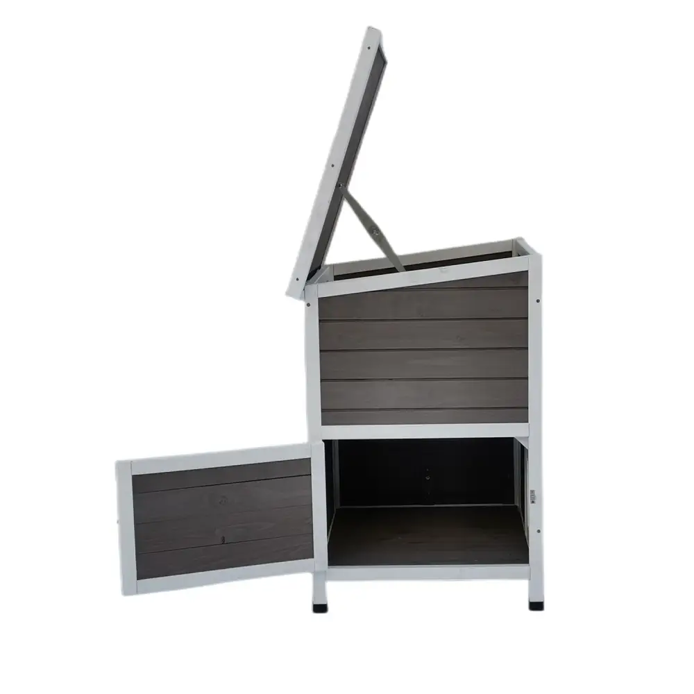 YES4PETS 2 Story Cat Shelter Condo with Escape Door Rainproof Kitty House - Pet Care > Cat Supplies > Cat Furniture