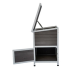 YES4PETS 2 Story Cat Shelter Condo with Escape Door Rainproof Kitty House - Pet Care > Cat Supplies > Cat Furniture