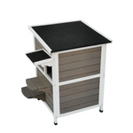 YES4PETS 2 Story Cat Shelter Condo with Escape Door Rainproof Kitty House - Pet Care > Cat Supplies > Cat Furniture
