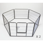 YES4PETS 2 X 6 Panel 60 cm Heavy Duty Pet Dog Puppy Cat Rabbit Exercise Playpen Fence - Pet Care > Dog Supplies > Dog