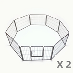 YES4PETS 2 X 8 Panel 60 cm Heavy Duty Pet Dog Puppy Cat Rabbit Exercise Playpen Fence - Pet Care > Dog Supplies > Dog