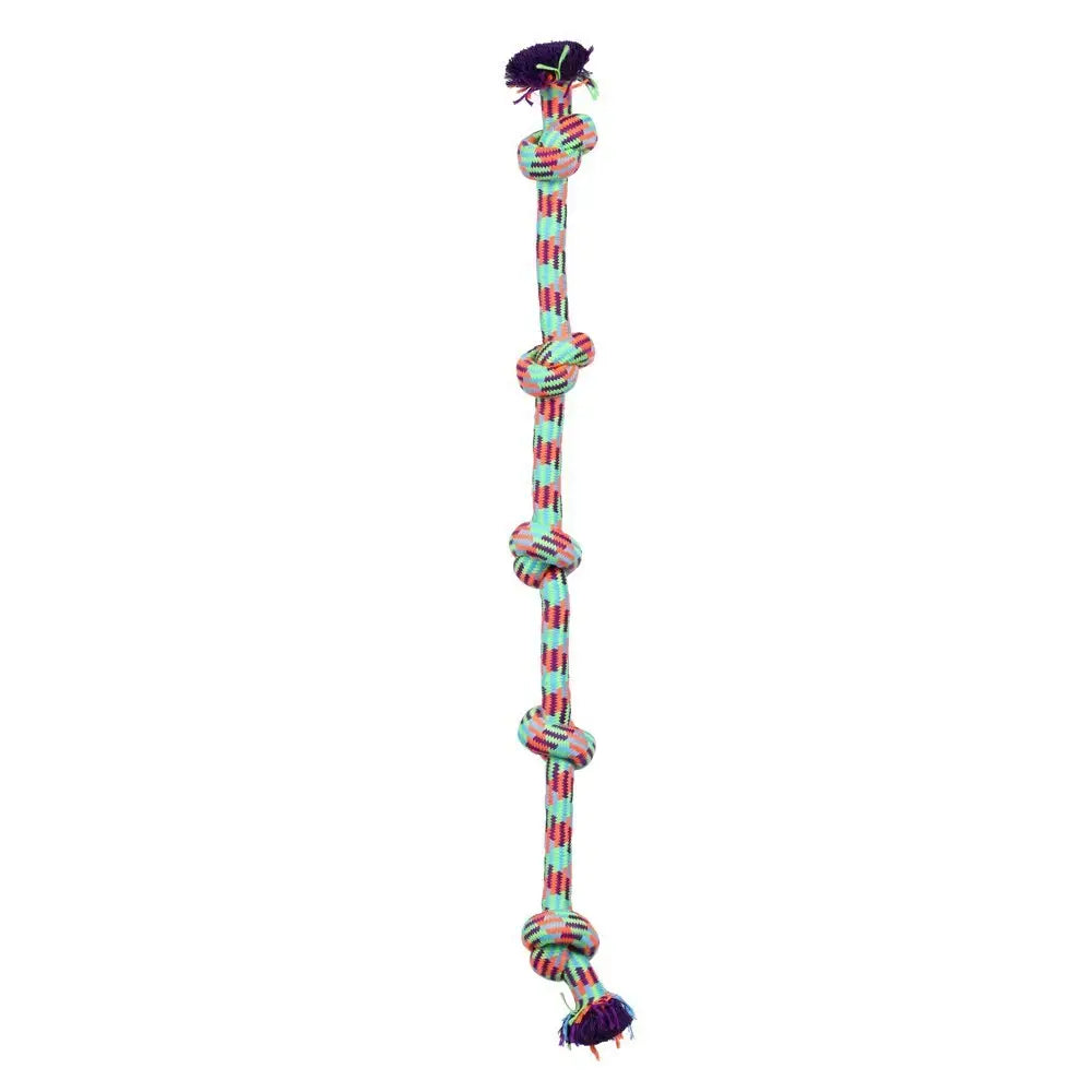 YES4PETS 2 x Dog Toy Tug-of-War Knotted Cotton Rope Pet Toy 105cm Long Chew Rope Play Dental - Pet Care > Toys > Dog
