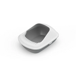 YES4PETS 2 x Large Cat Litter Box Tray With Shovel Kitty Toilet Semi-Enclosed Pet Box Grey - Pet Care > Cat Supplies >