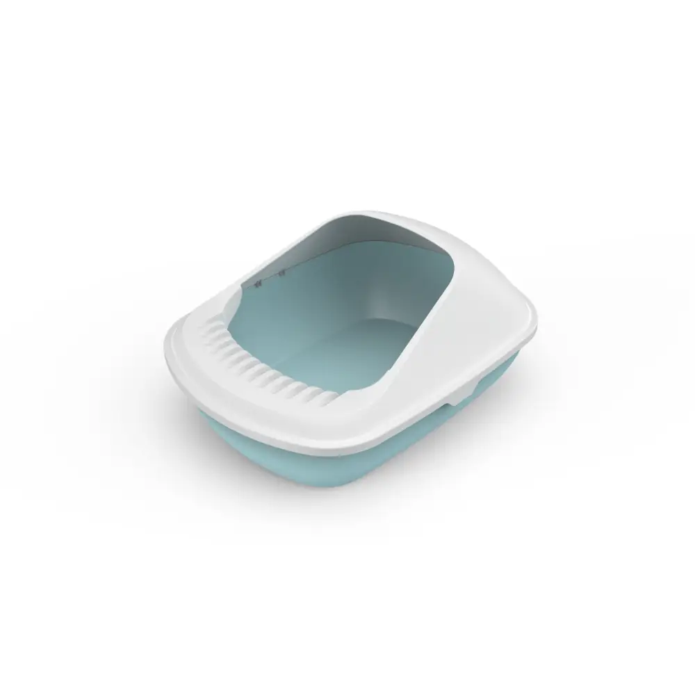 YES4PETS 2 X Medium Cat Litter Box Tray With Shovel Kitty Toilet Semi-Enclosed Pet Box Blue - Pet Care > Cat Supplies >