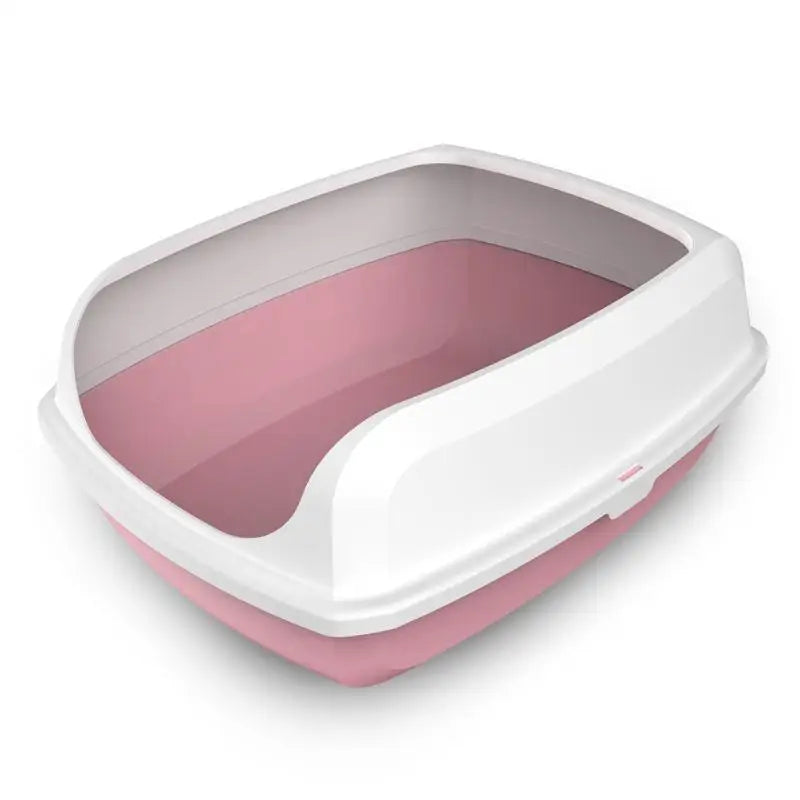YES4PETS 2 x Medium High Side Large Portable Open Cat Toilet Litter Box Tray House With Scoop Pink - Pet Care > Cat