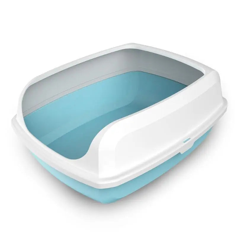YES4PETS 2 x Medium High Side Large Portable Open Cat Toilet Litter Box Tray House With Scoop Blue - Pet Care > Cat