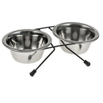 YES4PETS 2 x Sets Small Portable Dog Cat Steel Pet Bowl Water Bowls Feeder - Pet Care > Dog Supplies > Dog Bowls