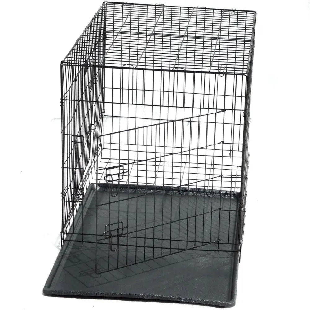 YES4PETS 24’ Collapsible Metal Dog Rabbit Crate Puppy Cage Cat Carrier With Divider - Pet Care > Cat Supplies > Cat