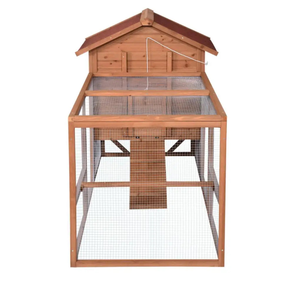YES4PETS 248 cm XL Chicken Coop Rabbit Hutch Ferret Hen Guinea Pig House With Wheels - Pet Care > Coops & Hutches >