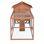 YES4PETS 248 cm XL Chicken Coop Rabbit Hutch Ferret Hen Guinea Pig House With Wheels - Pet Care > Coops & Hutches >